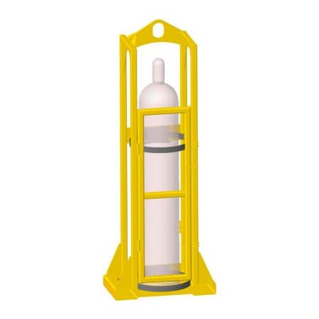 MACHINING & WELDING BY OLSEN, INC. M&W 1-Tank Bottle Lifter, Yellow - 500 Lb. Capacity 20199